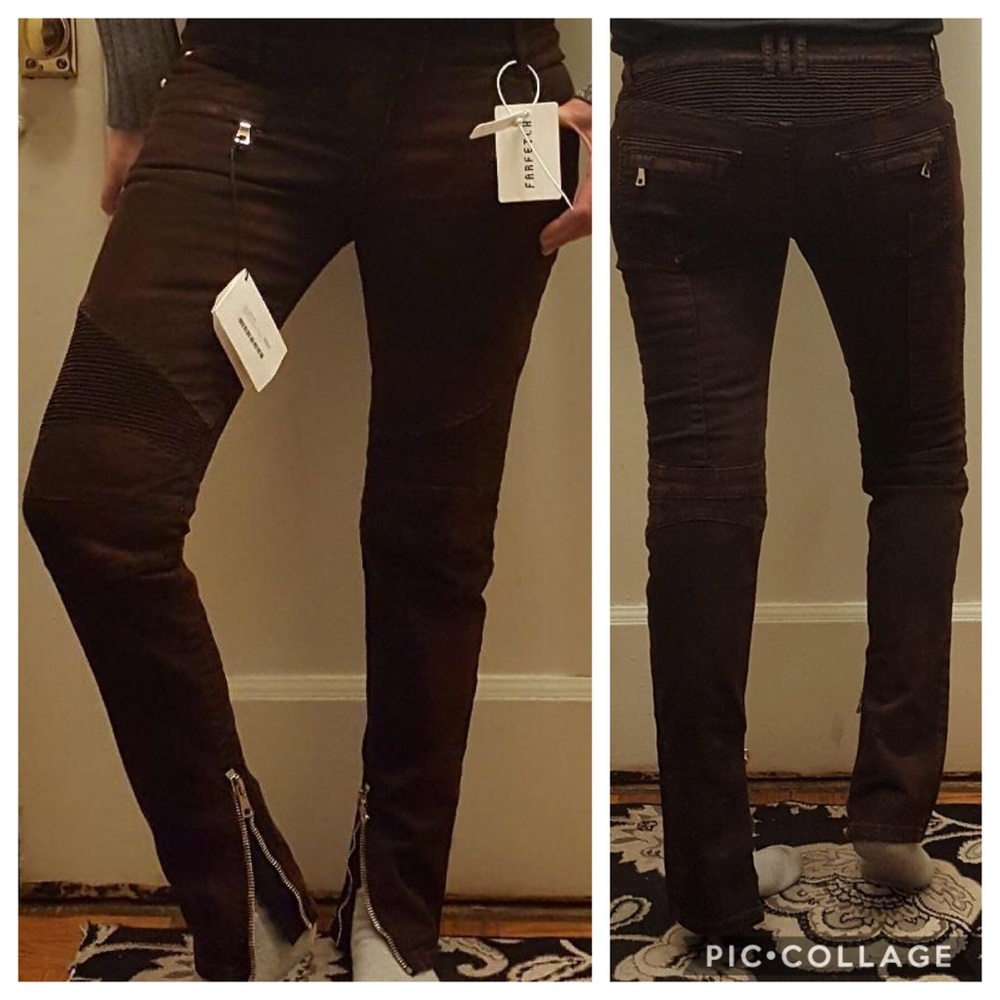 SOLD !!!! Balmain Rare Limited Edition Moto Jeans - Picture 3 of 9